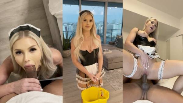 ScarlettKissesXO Sexy Maid Fucks Boss Video Leaked on dollser.com