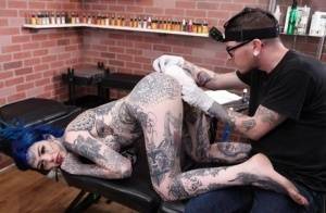 Tattoo enthusiast Amber Luke gets fucked after getting a new tat on dollser.com