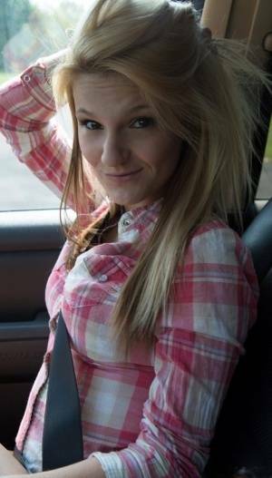Young blonde girl Hope Harper sucks and fucks her way to a free ride on dollser.com