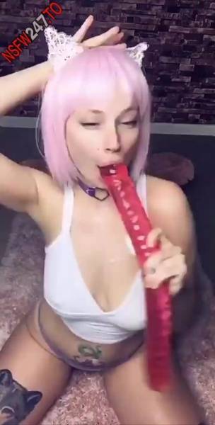 Asia Riggs red dildo blowjob snapchat premium xxx porn videos on dollser.com