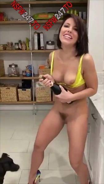 Adriana Chechik masturbating till squirt & drinking it snapchat premium xxx porn videos on dollser.com