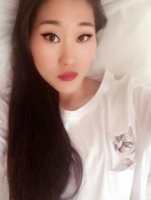 Hot Asian teen Katana takes a selfie to flaunt her pretty face & hot body on dollser.com