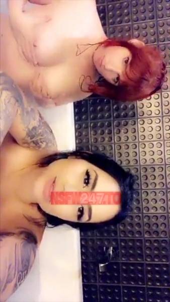 Amber Dawn with Cassie Curses bathtub show snapchat premium xxx porn videos on dollser.com