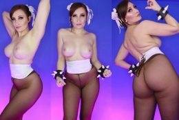 Holly Wolf Chun Li Cosplay Topless Video Leaked on dollser.com