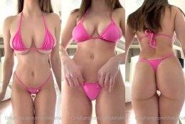 Christina Khalil Pink Bikini Tease Video Leaked on dollser.com