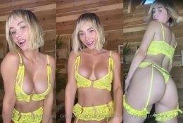 Sara Jean Underwood Sexy Yellow Lingerie Video Leaked on dollser.com