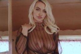 Lindsey Pelas Big Tits See Through Black Lingerie Video Leaked on dollser.com