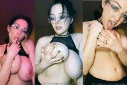 Tessa Fowler Nude Sucking Her Big Tits Video on dollser.com