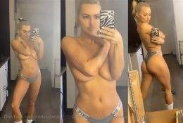 Lindsey Pelas Topless Mirror Selfie Video on dollser.com