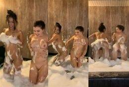 Grazi Mourao Nude Lesbian Bath Tub Tease Video on dollser.com