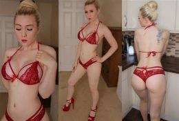 Themissnz Patreon Red Lingerie Video on dollser.com