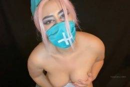 Masked ASMR Naughty Nurse Covid-19 Video on dollser.com