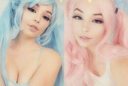 Belle Delphine Blue & Pink hair Snapchat Photoshoot on dollser.com