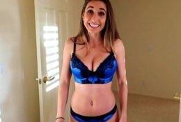 Christina Khalil Sexy Blue Bikini Try On Patreon Video on dollser.com