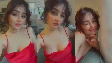 Mia Alves Teasing in Red Dress Video Leaked on dollser.com