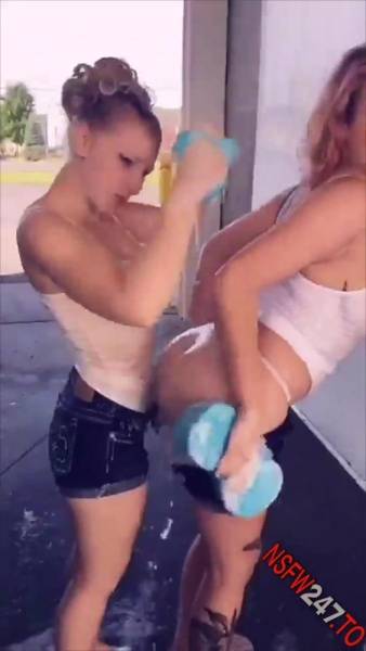 Asia Riggs & Audrey Spocket sexy car wash snapchat premium xxx porn videos on dollser.com