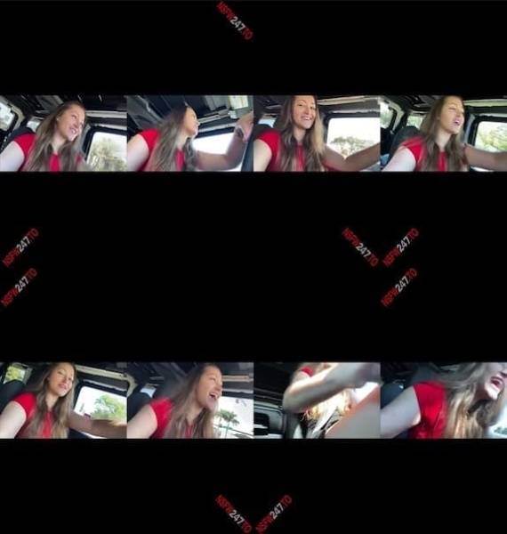 Dani Daniels public show in car while driving snapchat premium 2021/02/27 on dollser.com