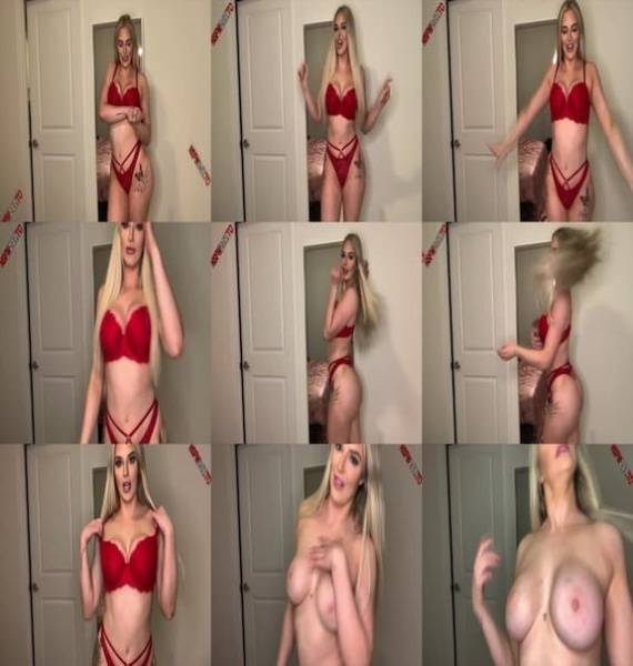 Kendra Karter - red bikini tease on dollser.com