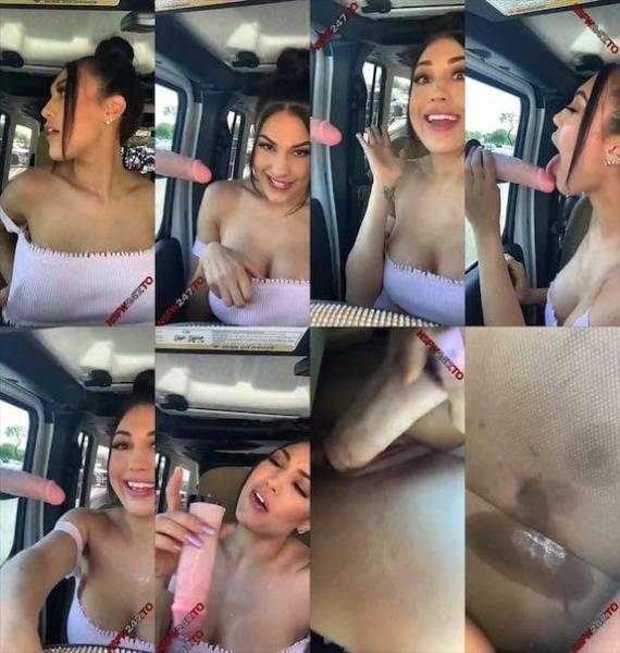Rainey James public in car sucking dildo snapchat premium 2019/09/06 on dollser.com