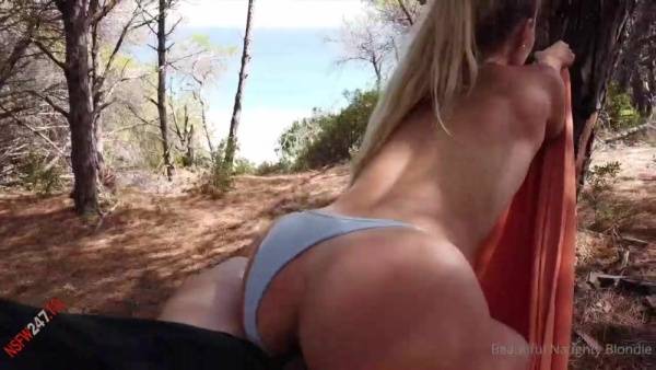 BeautifulNaughtyBlondie gets fucked in the forest porn videos on dollser.com