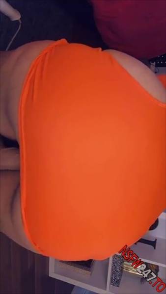 Charley Hart sexy orange dress riding dildo snapchat premium xxx porn videos on dollser.com