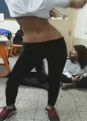Cute teen twerking in class on dollser.com
