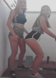 Spanish girls in shorts dancing - Spain on dollser.com