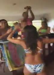 Teens in bikini spanish house party - Spain on dollser.com