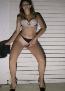 Sexy teen shows her pussy in public on dollser.com