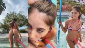 Violet Summers Blowing the pool boy porn video Mega on dollser.com