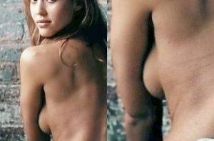 Jessica Alba Nude Side Boob From 201CAwake201D Enhanced on dollser.com