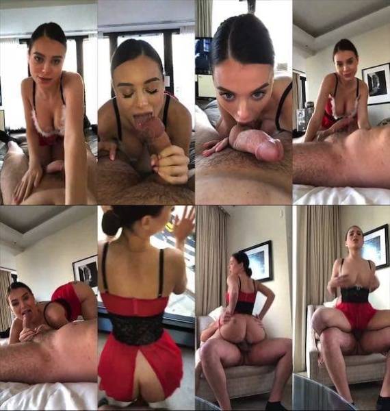 Lana Rhoades sexy red outfit bj & sex snapchat premium 2019/01/04 on dollser.com