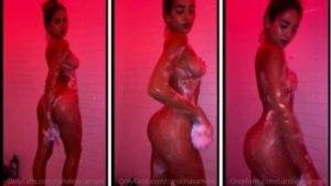 Carolina Samani nude shower on dollser.com