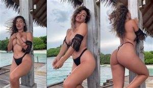 Ana Cheri Nude Teasing On Beach Video Leaked on dollser.com