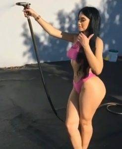 Jailyne Ojeda Washing The Truck In Sexy Bikini HD on dollser.com
