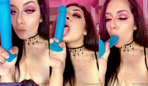 Belissalove Nude Dildo Sucking Video on dollser.com