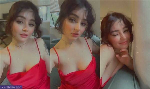 Mia Alves Teasing in Red Dress Video on dollser.com