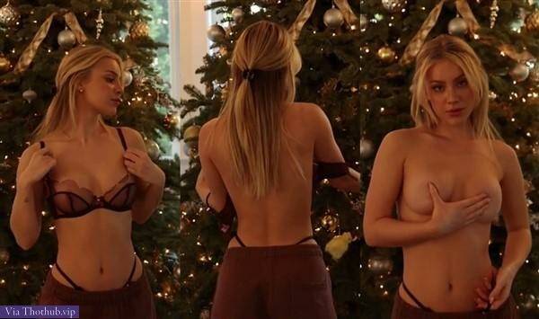 Daisy Keech Nude Christmas Topless Covered Video on dollser.com