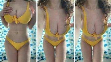 Tina Kye Yellow bikini Nude Video on dollser.com