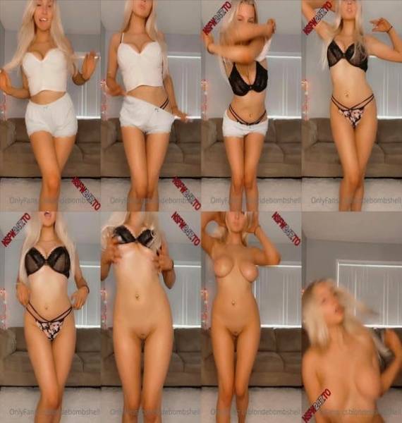 Csblondebombshell - removing clothes nude tease on dollser.com