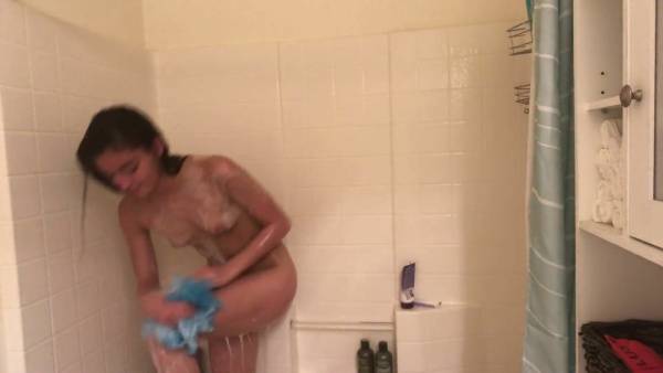 Emily Willis taking a shower before I stretched my ass out onlyfans porn videos on dollser.com