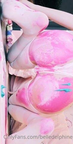 Belle Delphine Porn - 23 June 2020 - Butt Painting 1 on dollser.com