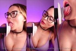 HeatheredEffect Close Up Ear Eating ASMR Video Leaked on dollser.com