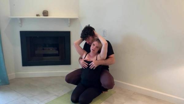 Stepson helps stepmom with yoga and stretches her pussy (2)1 4 on dollser.com