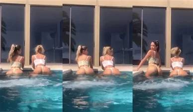 Carolina Samani Nude Ass Twerking in Pool Video Premium on dollser.com