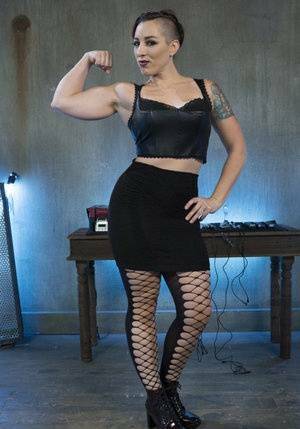 Mona Wales submits to strict dominatrix Mistress Kara with suspension bondage on dollser.com