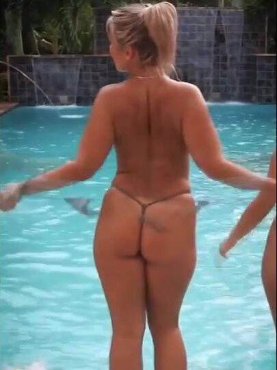 Paige VanZant Naked By The Pool Topless Onlyfans Video on dollser.com