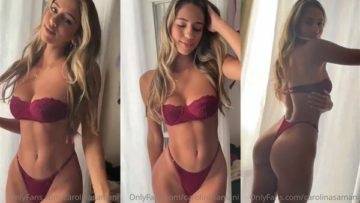 Carolina Samani Nude Bikini Teasing Video Leaked on dollser.com
