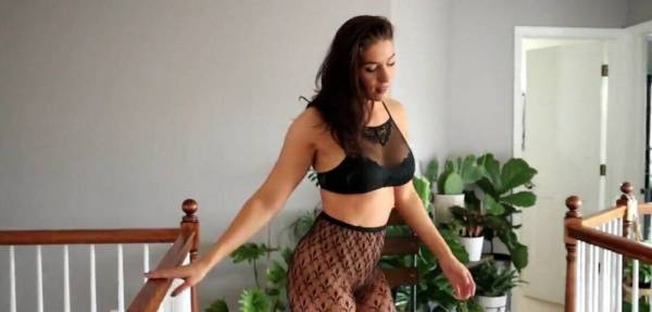 Florina Fitness Topless Nude Fishnet Sexy Youtuber Video on dollser.com