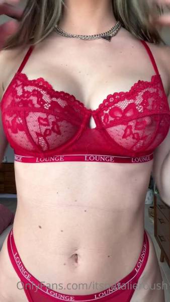 Natalie Roush Nude Red Lingerie Try On Onlyfans Video Leaked on dollser.com
